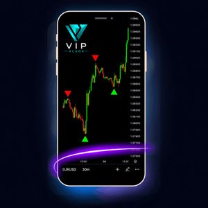 VIP Algos trading indicator chart on mobile screen